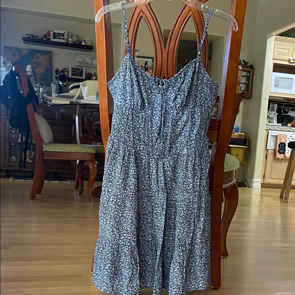 Tinseltown Blue Floral Midi Dress